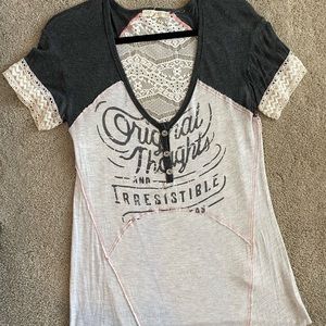 Scrapbook Graphic Lace Tee